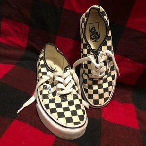 Authentic Checker Vans